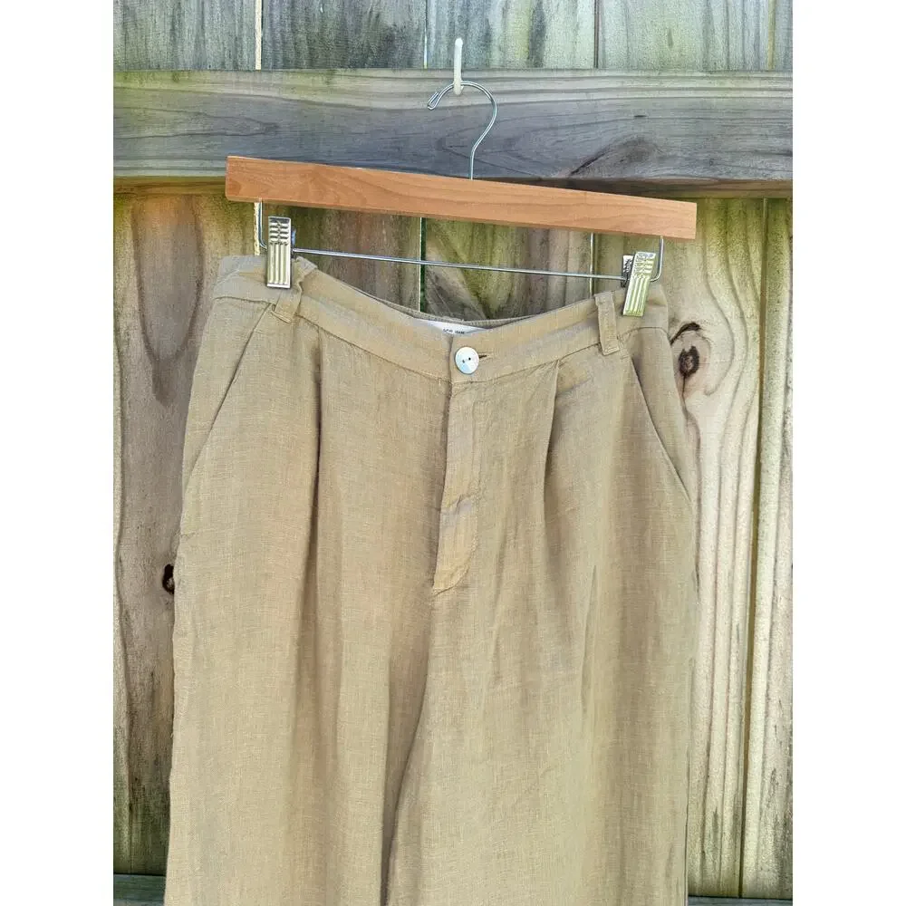 Zara Linen Wide-Leg Trousers XS